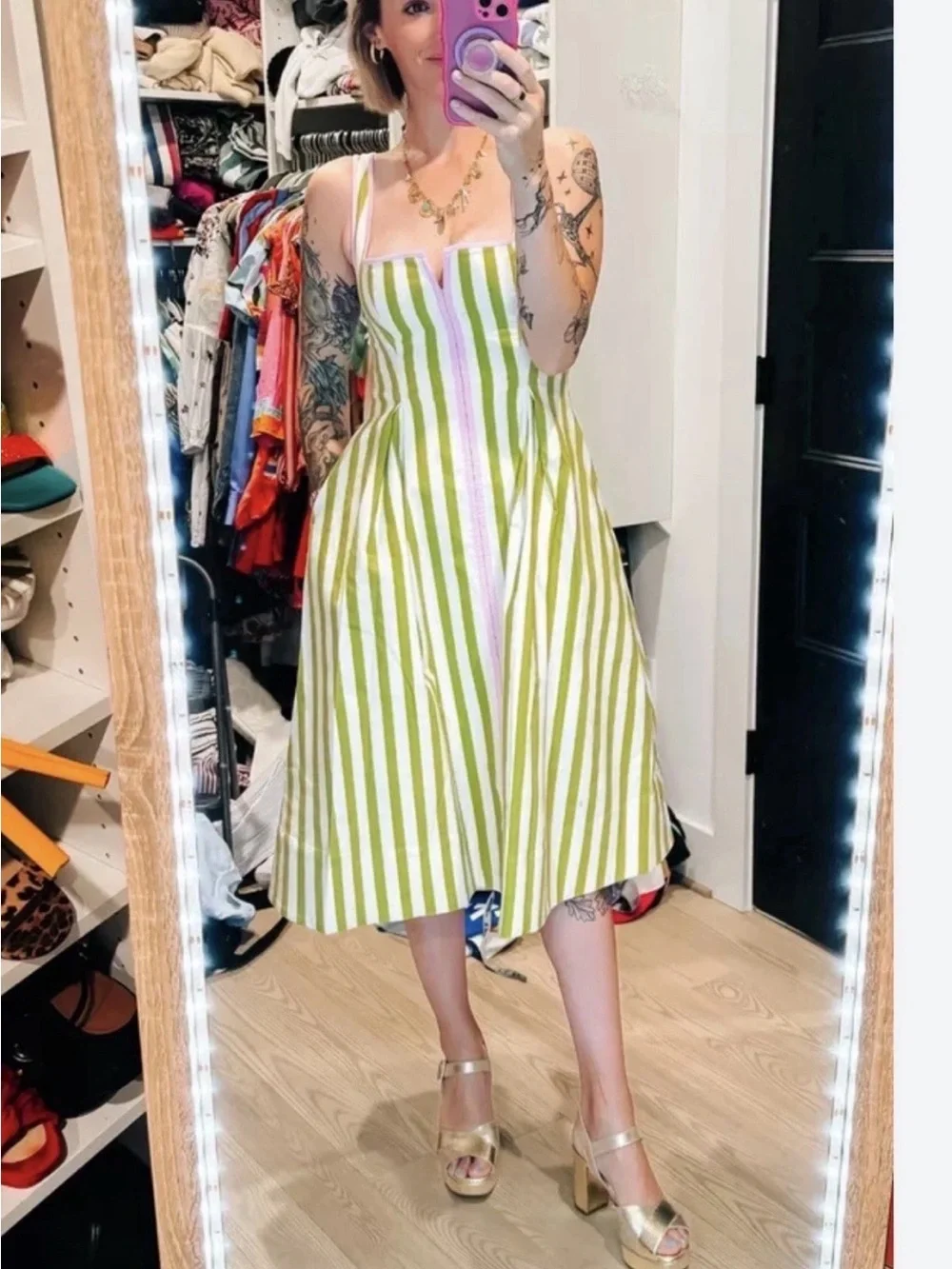 Anthropologie Maeve Sleeveless
Notched Square-Neck Midi
Dress large with pocket - Picture 3 of 6
